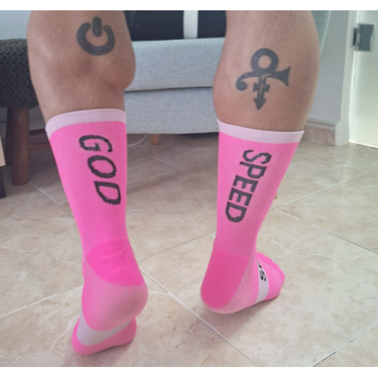 Speed God Cycling Socks Pink