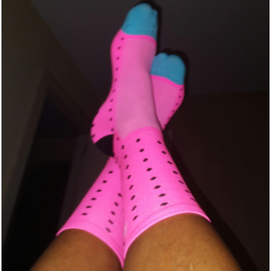 Cycling Socks Pink Dots