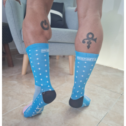 Cycling Socks Blue Dots