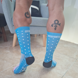 Cycling Socks Blue Dots